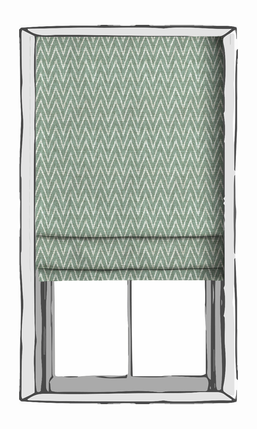 Chevron Print Free Fabric Material Sample (Duck Egg Blue/ White)