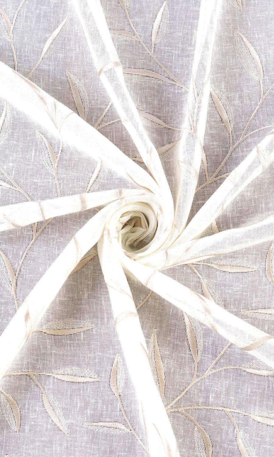 Sheer Floral Roman Blinds & Window Shades (White/ Beige)