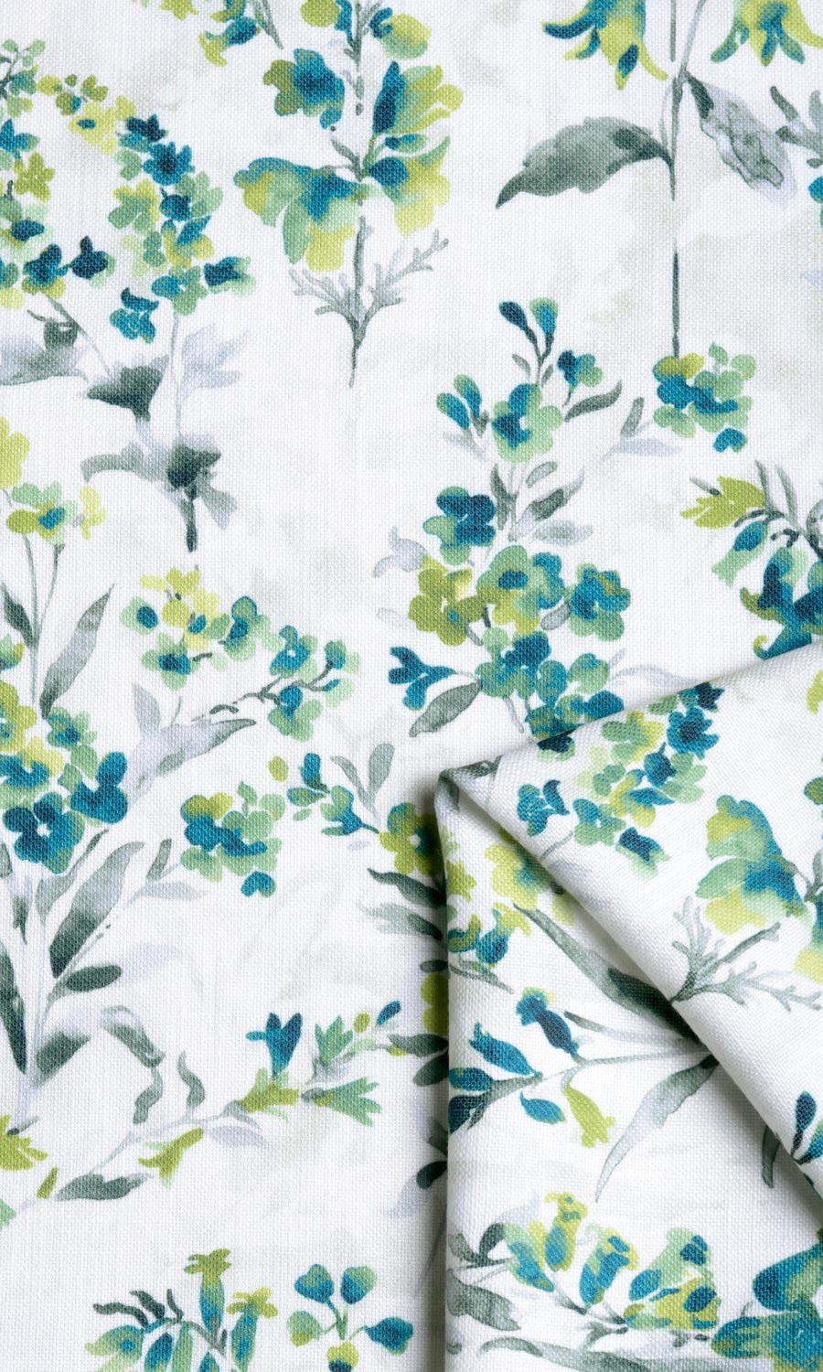 Floral Print Roman Blinds (Blue/ Green) Extra Long Short Wide