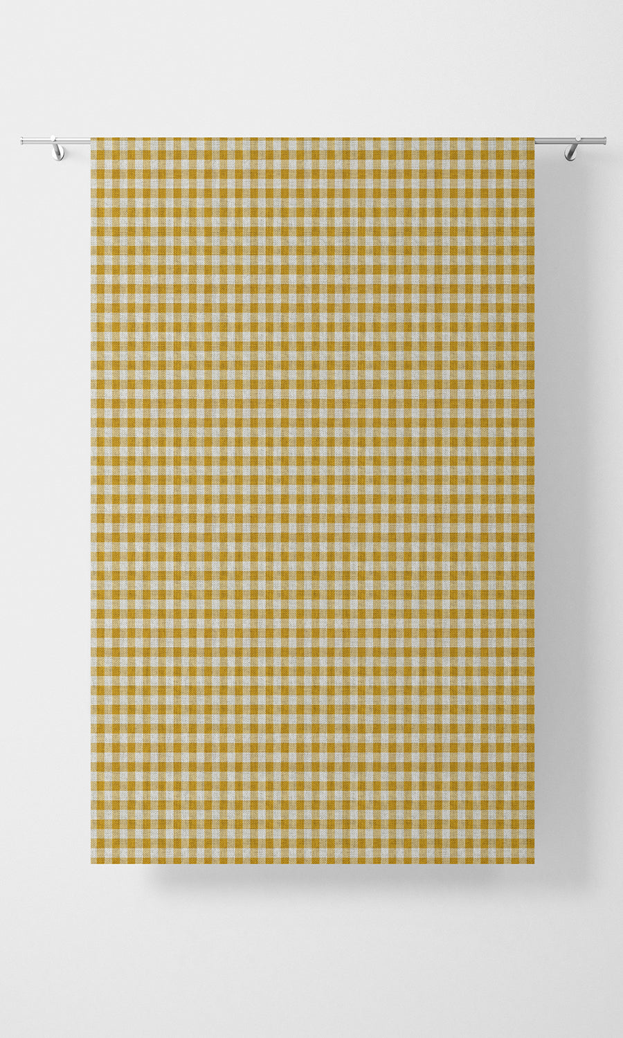 Checked Flat, Plain, Fake, Faux, European Relaxed Roman Blinds (Deep Yellow/ White)