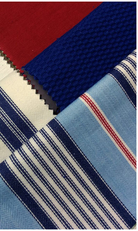 Cotton Roman Blinds & Window Shades (Red/ Blue)