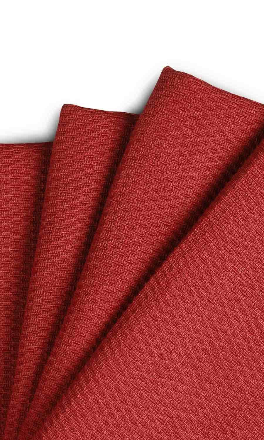 Cotton Fabric Blinds (Red/ Orange) for Living, Bedroom, Kitchen, Bathroom