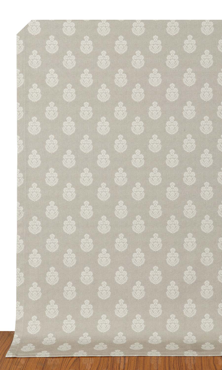Floral Cotton Fabric Blinds (Pale Beige) for Living, Bedroom, Kitchen, Bathroom