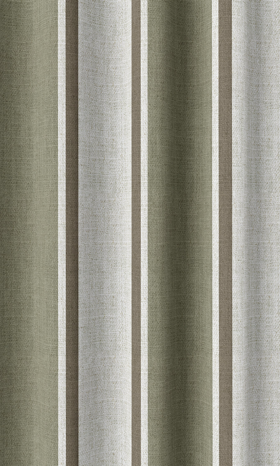 Striped Home Décor Fabric Sample (Green/ Brown)