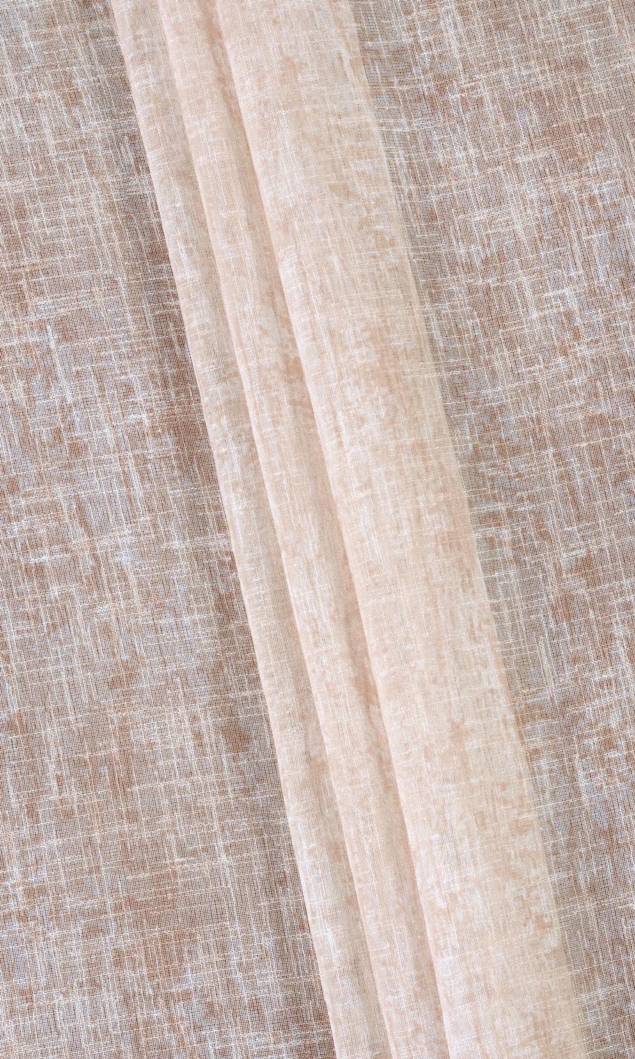 Textured Sheer Shades (Salmon Pink/ Peach Orange) Extra Long Short Wide