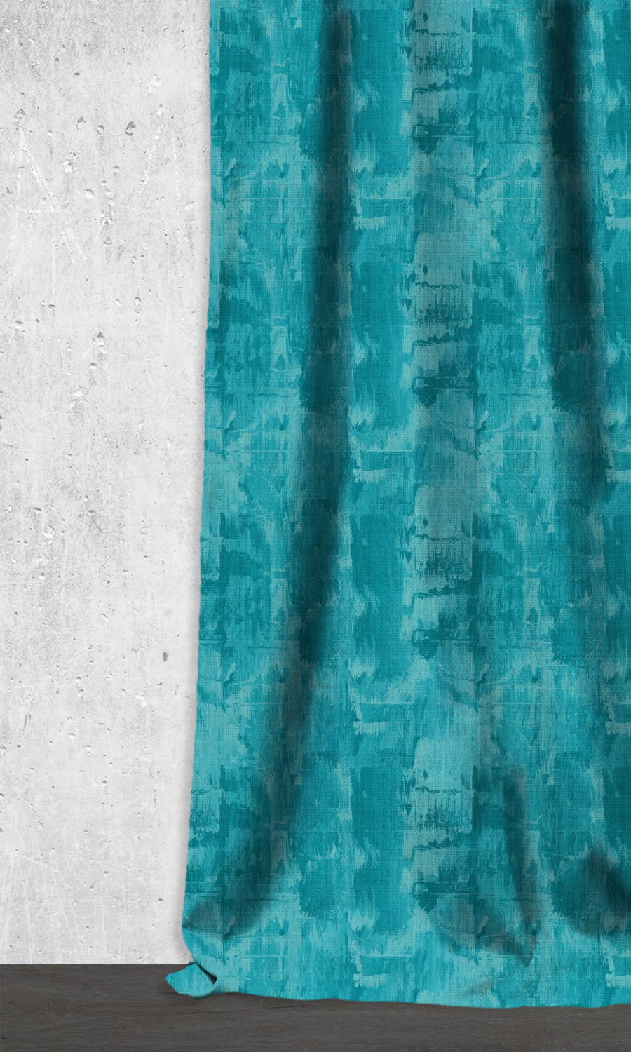 Striped Window Treatments Fabric Sample (Teal/ Turquoise Blue)