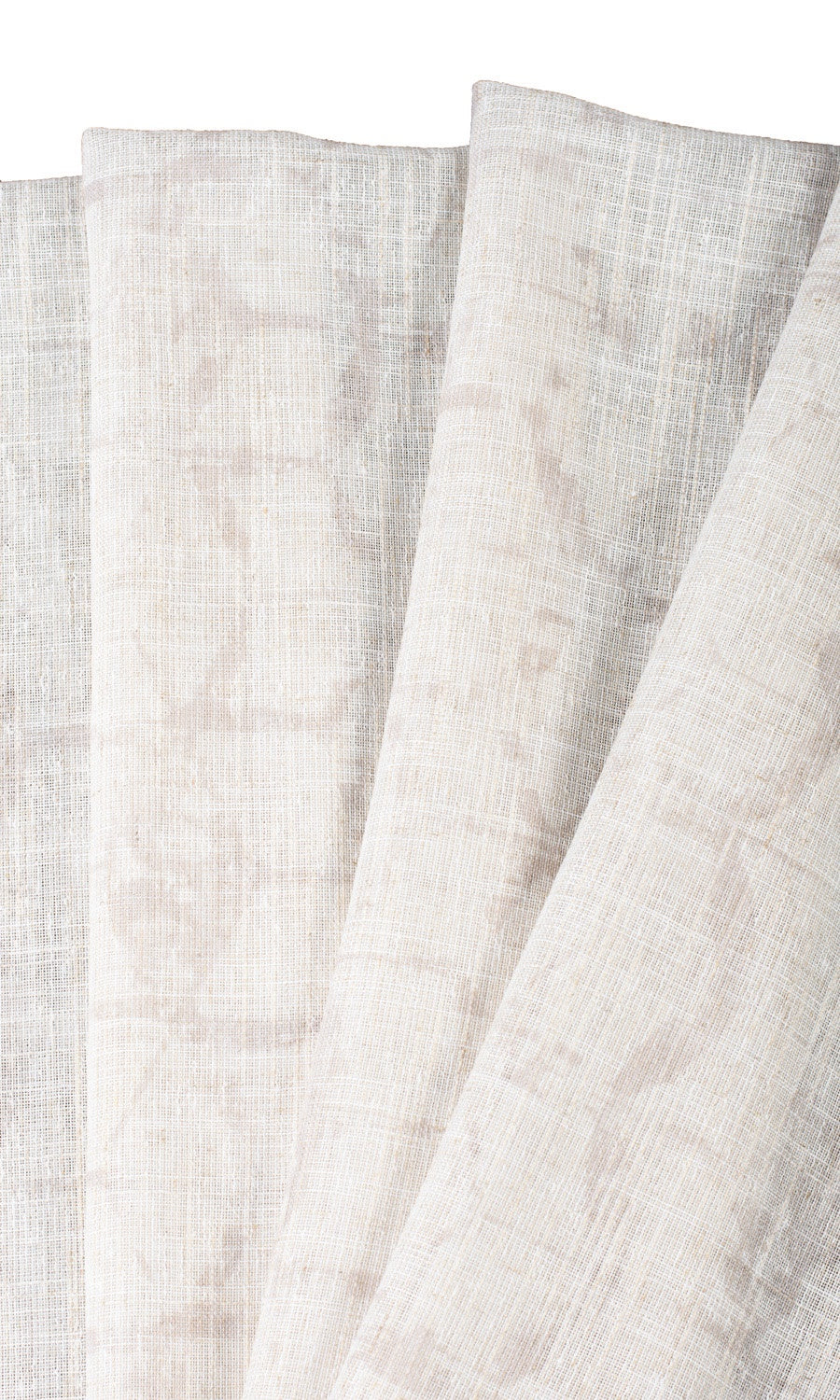 Self-Patterned Sheer Fabric Material By the Metre Milky White)