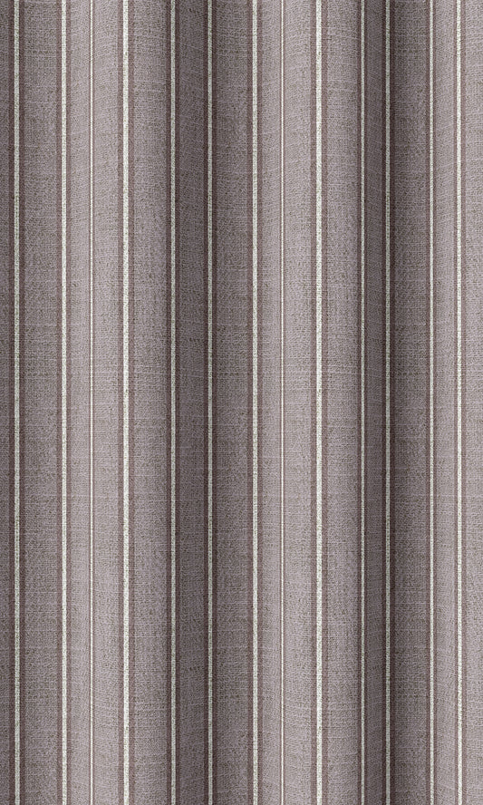 Modern Striped Home Décor Fabric By the Metre (Plum Purple)