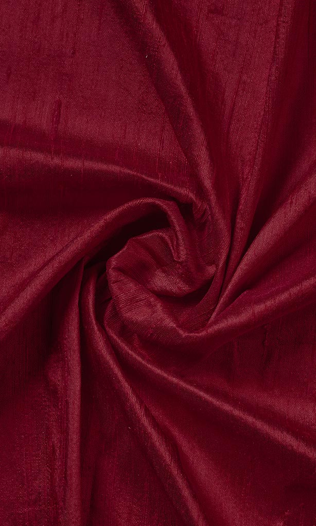 Pure Silk Home Décor Fabric Sample (Raspberry Red)
