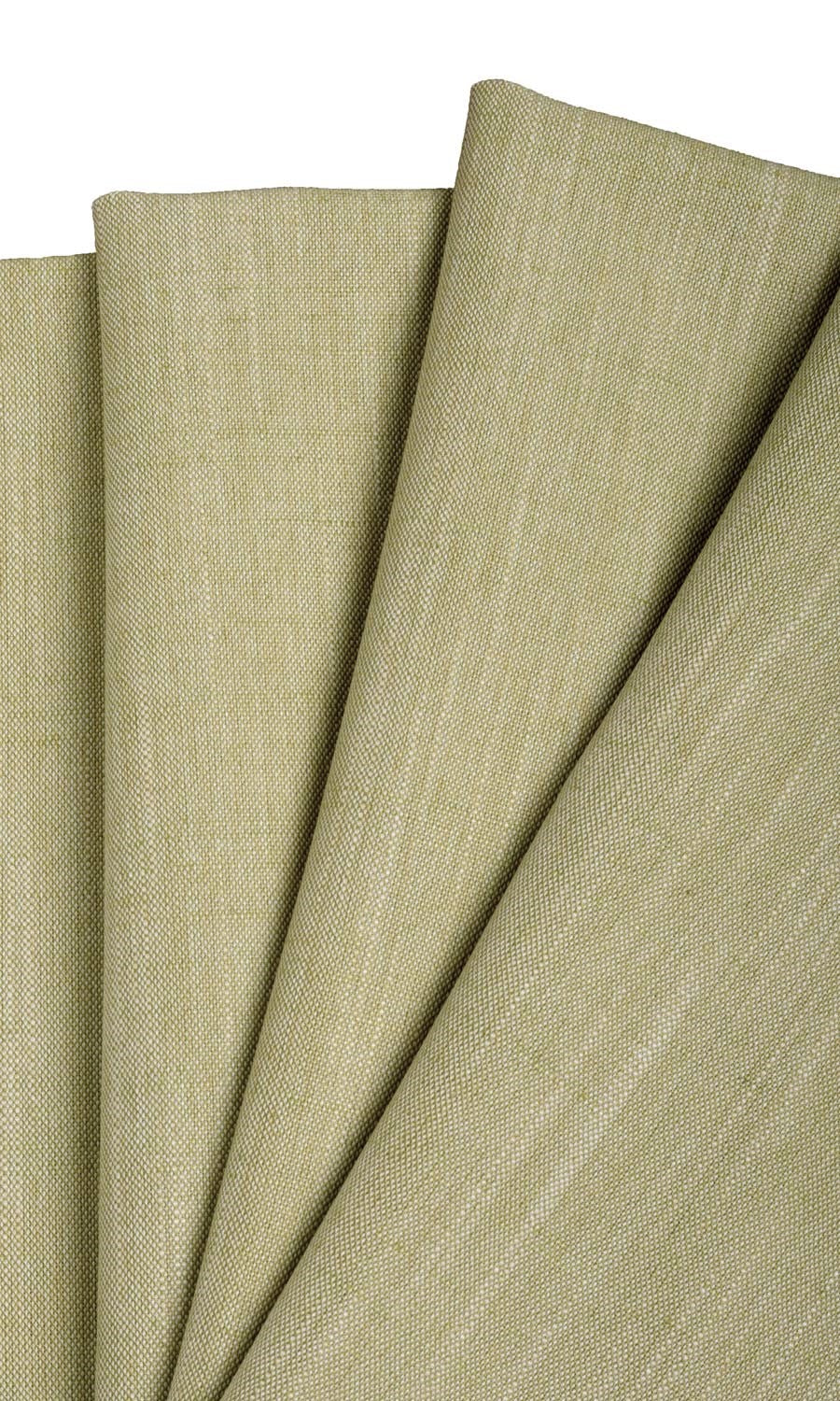 Plain Linen Texture Window Treatments Fabric By the Metre (Green)