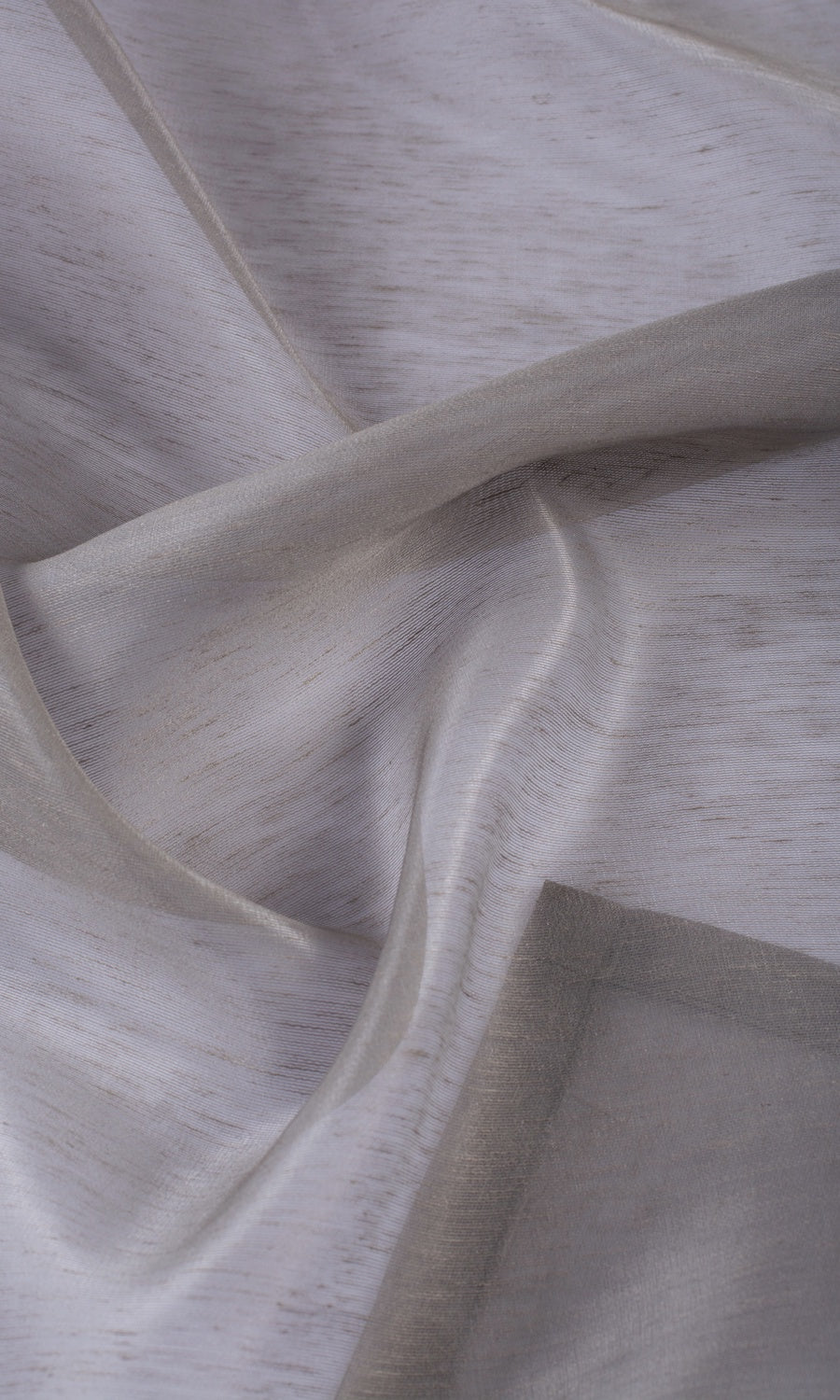 Plain Sheer Home Textile Fabric Material Sample (Coffee Brown)