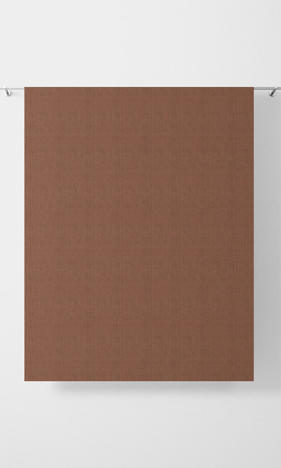 Herringbone Textured Free Fabric Material Sample (Deep Orange)