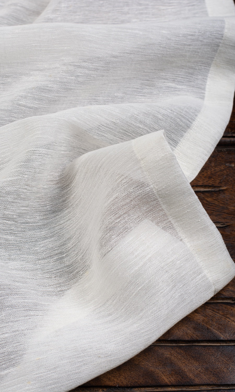 Plain Semi-Sheer Fabric Blinds (White) for Living, Bedroom, Kitchen, Bathroom