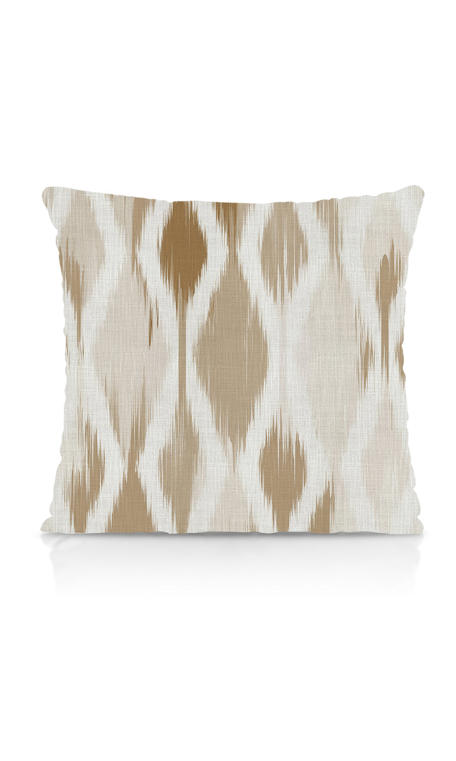 Ikat-Style Home Textile Fabric Material By the Metre (Eggshell White/ Pale Brown)
