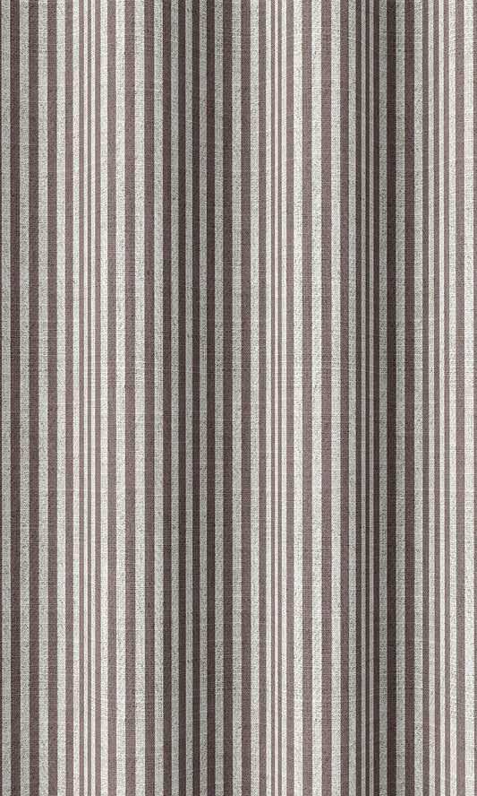 Striped Print Home Décor Fabric By the Metre (Plum Purple)