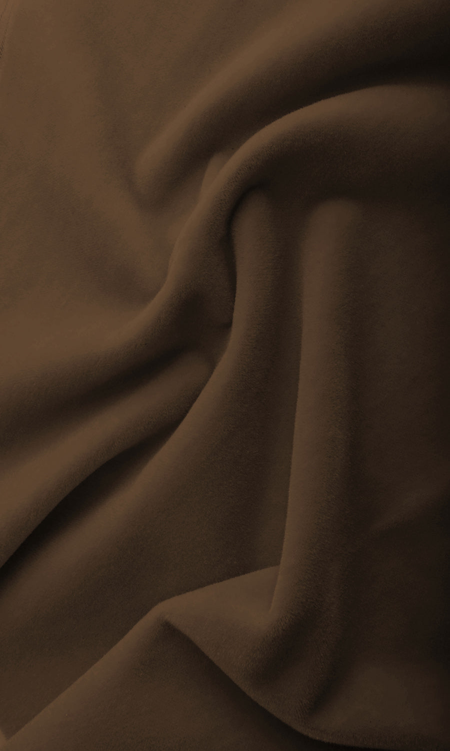 Velvet Flat, Plain, Fake, Faux, European Relaxed Roman Blinds (Earth Brown)