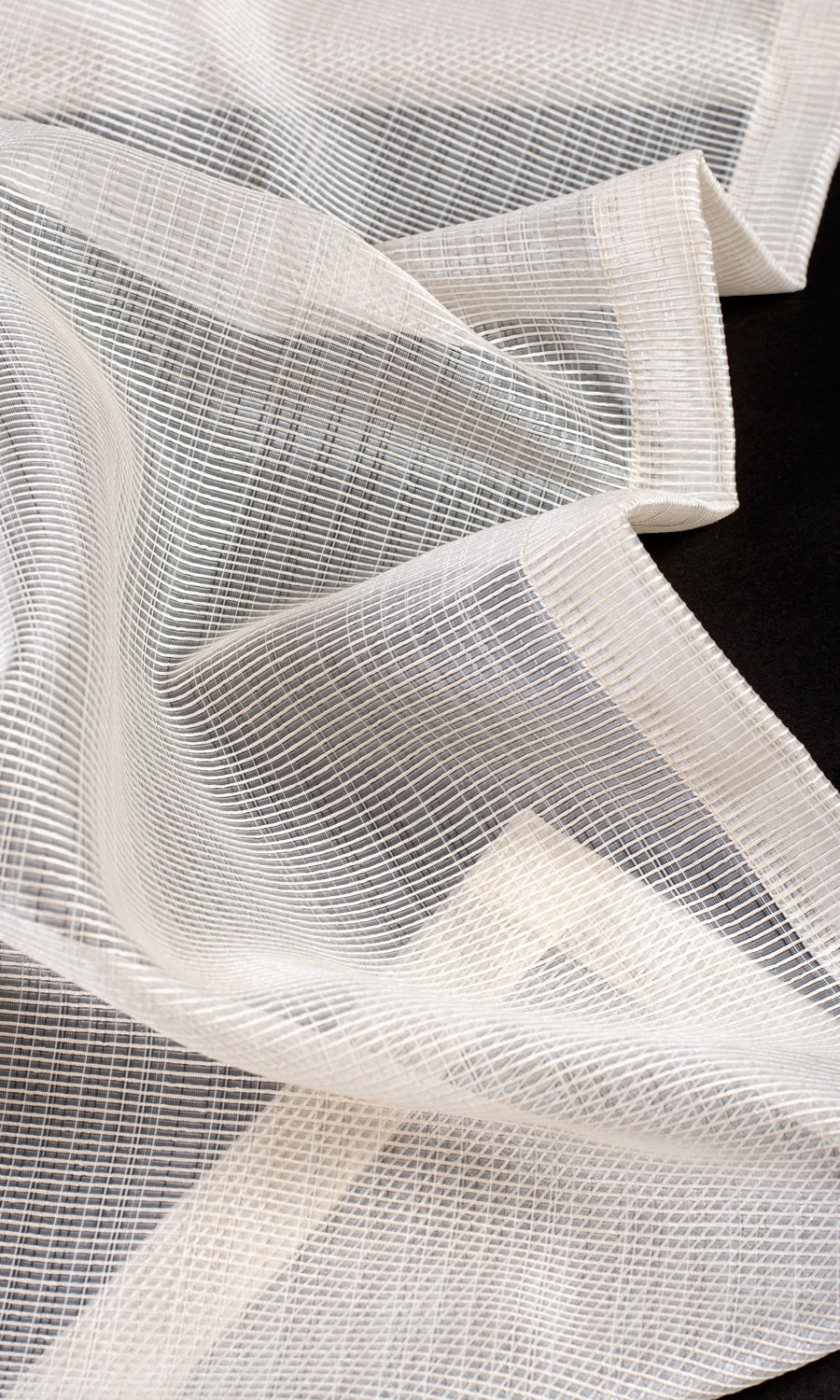 Textured Sheer Blinds (Ivory/ Pale Beige) Extra Long Short Wide