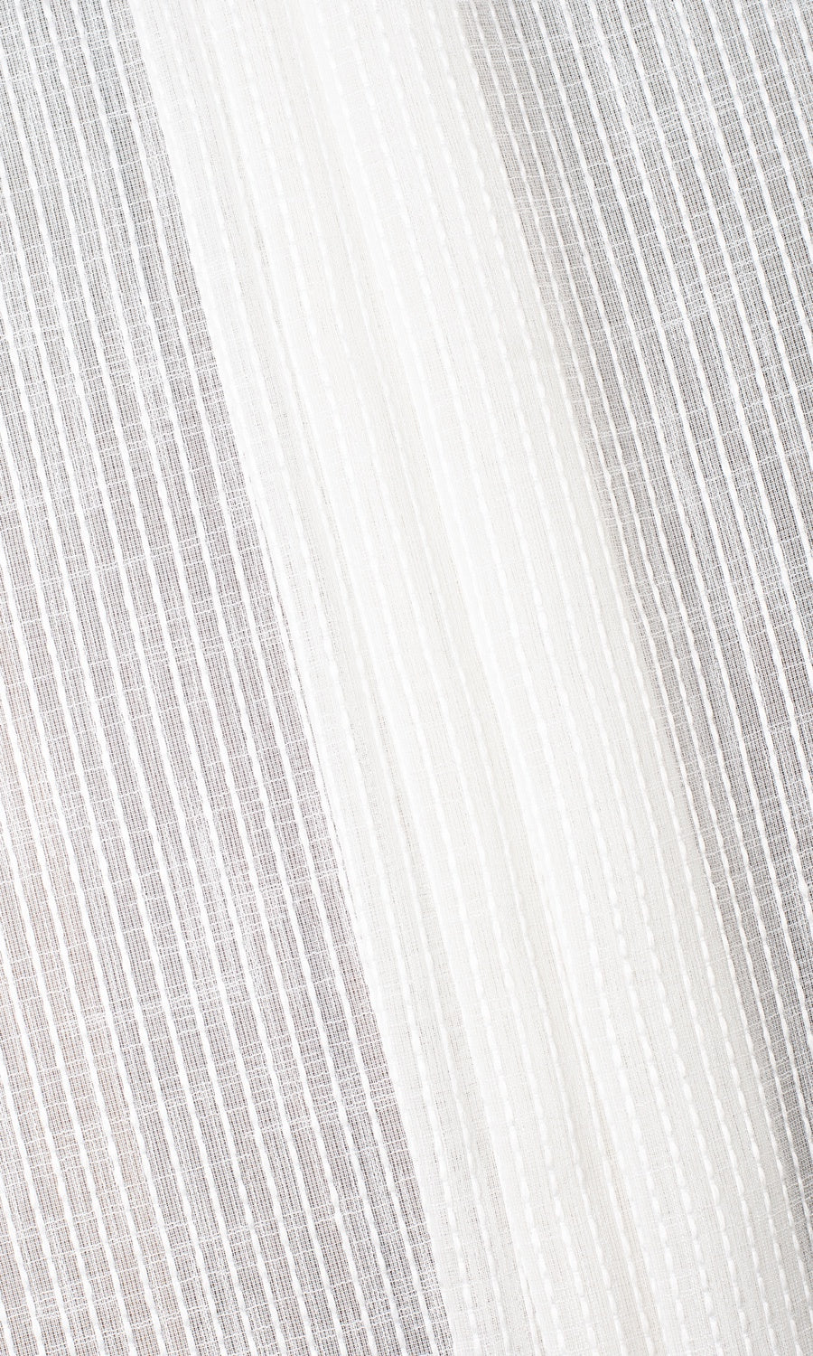 Embroidered Striped Sheer Blinds (White) Extra Long Short Wide