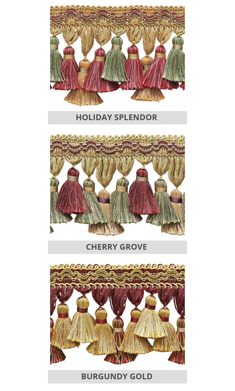 Window blinds tassels and trims