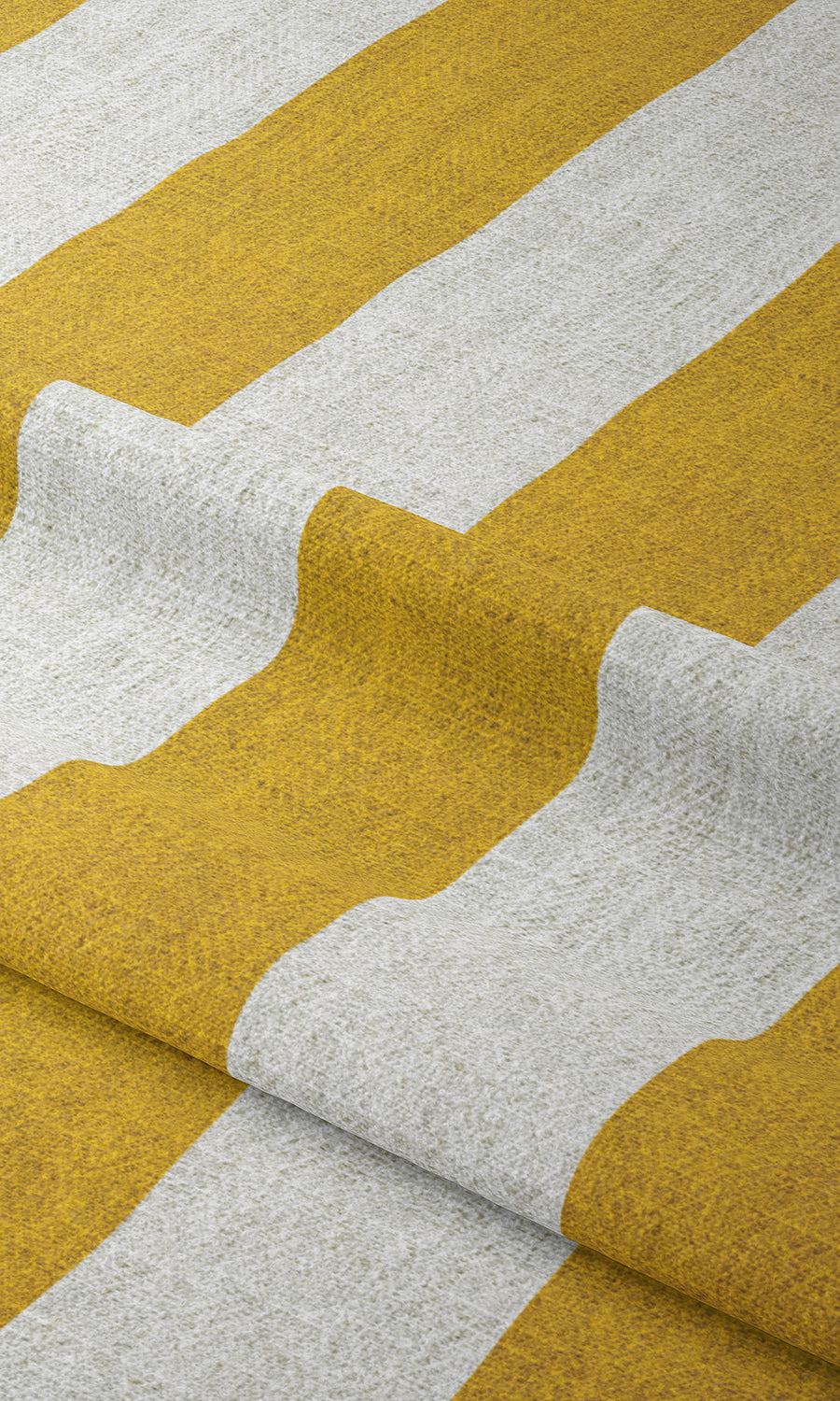 Striped Window Treatments Fabric By the Metre (Yellow/ White)