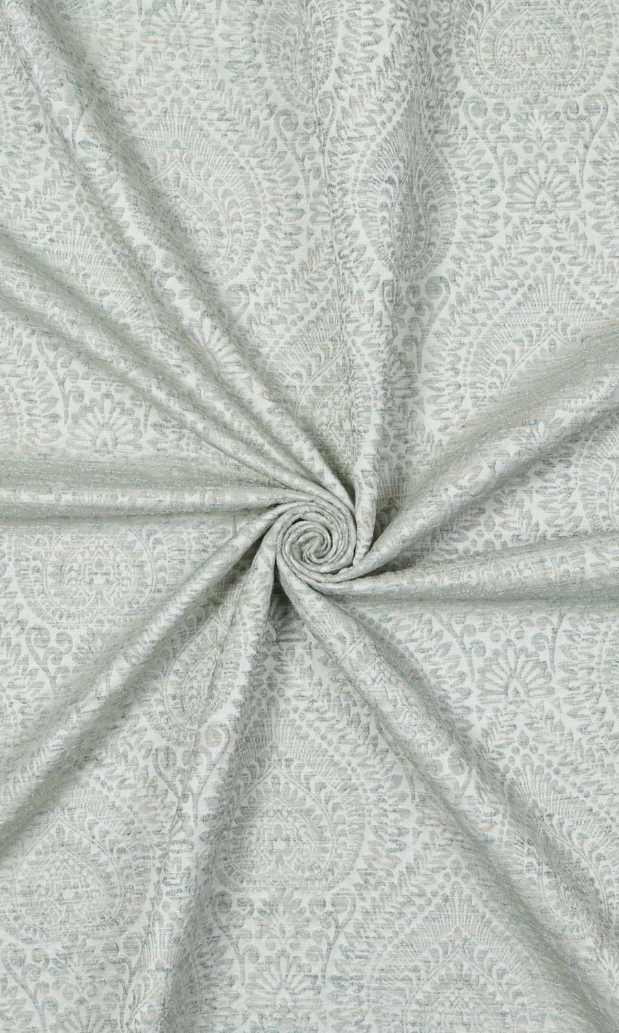 Textured Floral Shades (Pale Grey/ Mint) Extra Long Short Wide