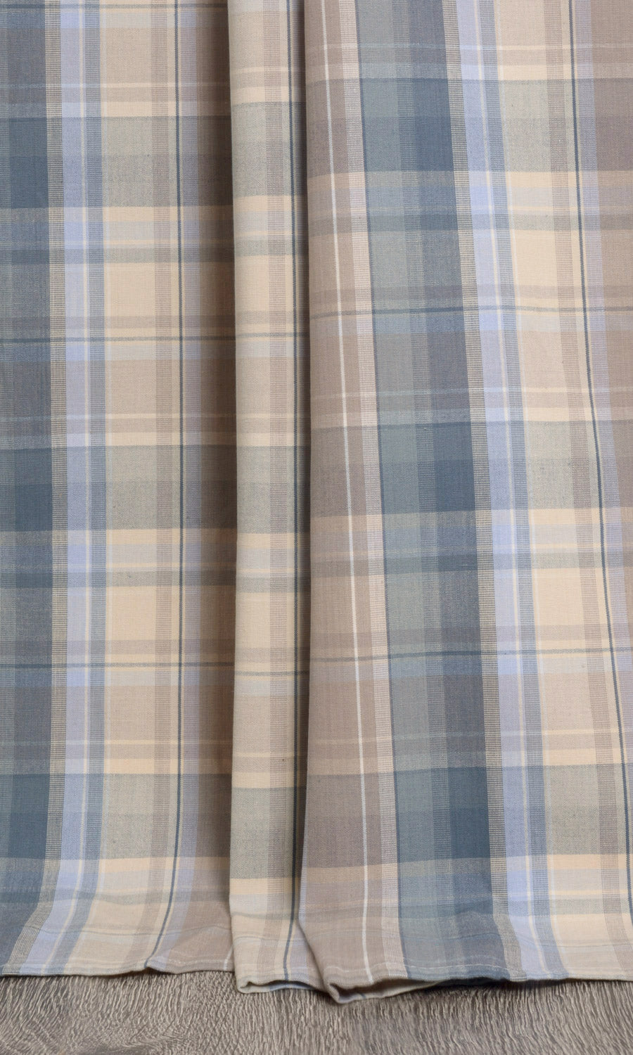 Cotton Made-to-Measure Roman Blinds (Blue/ Brown)