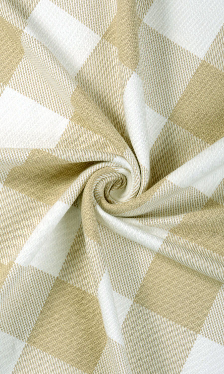 Buffalo Plaid Roman Blinds & Window Shades (Khaki Brown/ White)