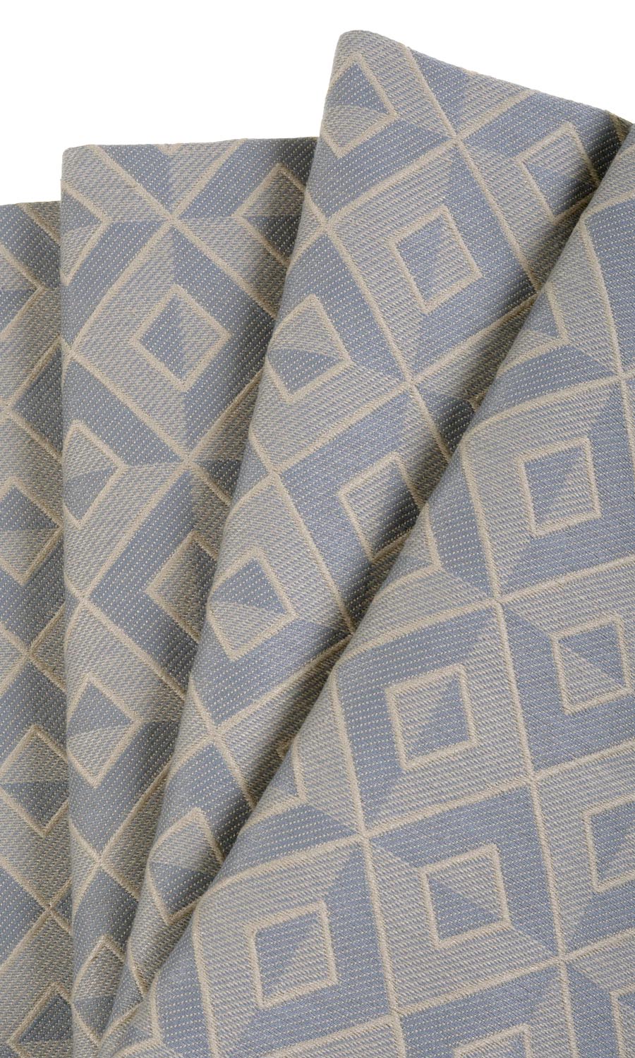 Geometric Home Textile Fabric Material By the Metre (Slate Grey/ Beige)