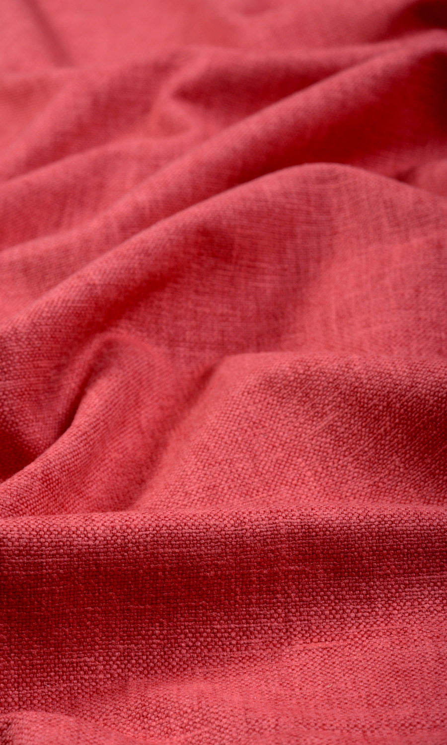 Linen-Blend Window Treatments Fabric By the Metre (Red)