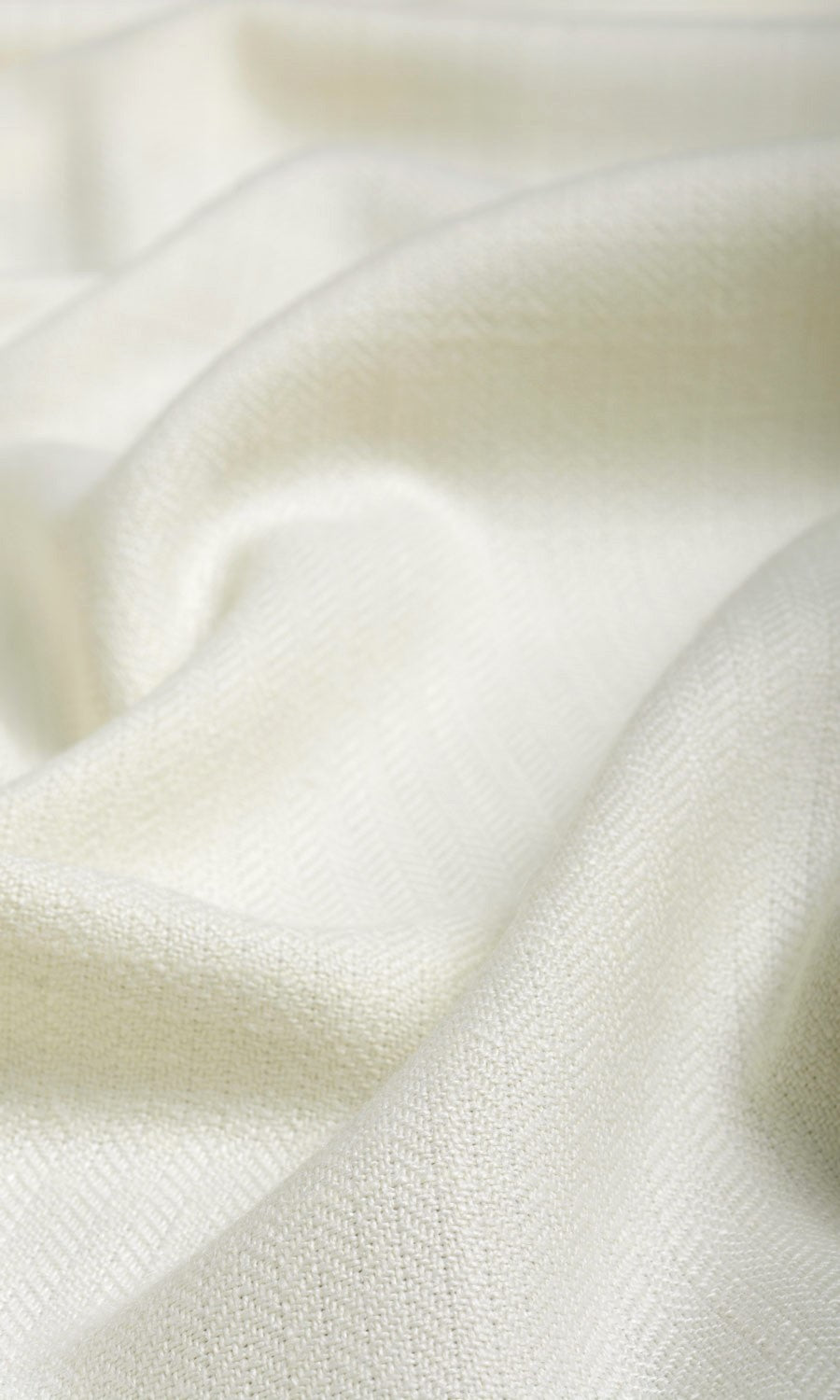 Herringbone Textured Fabric Sample for Roman Blinds & Shades (White/ Cream)