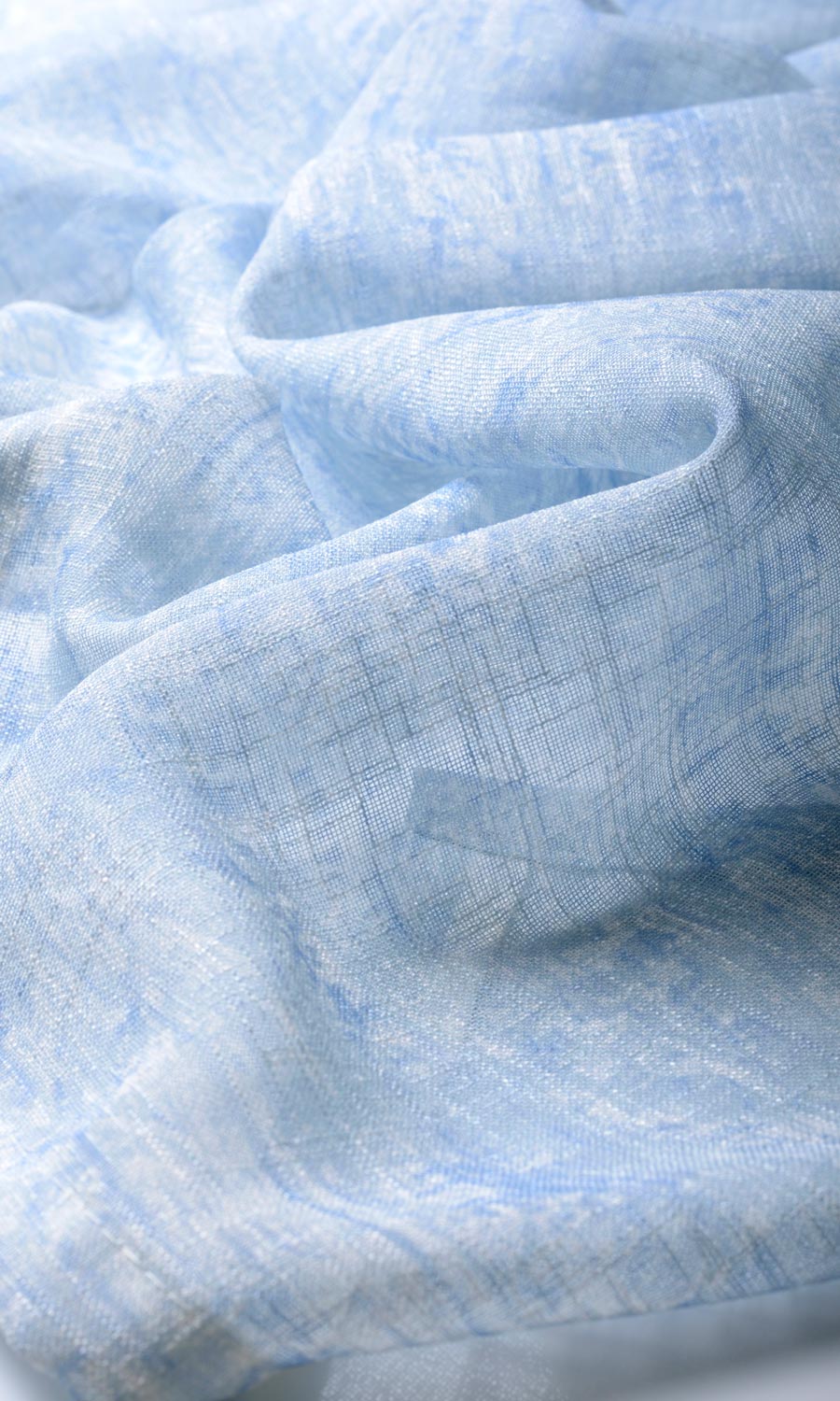 Sheer Flat, Plain, Fake, Faux, European Relaxed Roman Blinds (Blue)