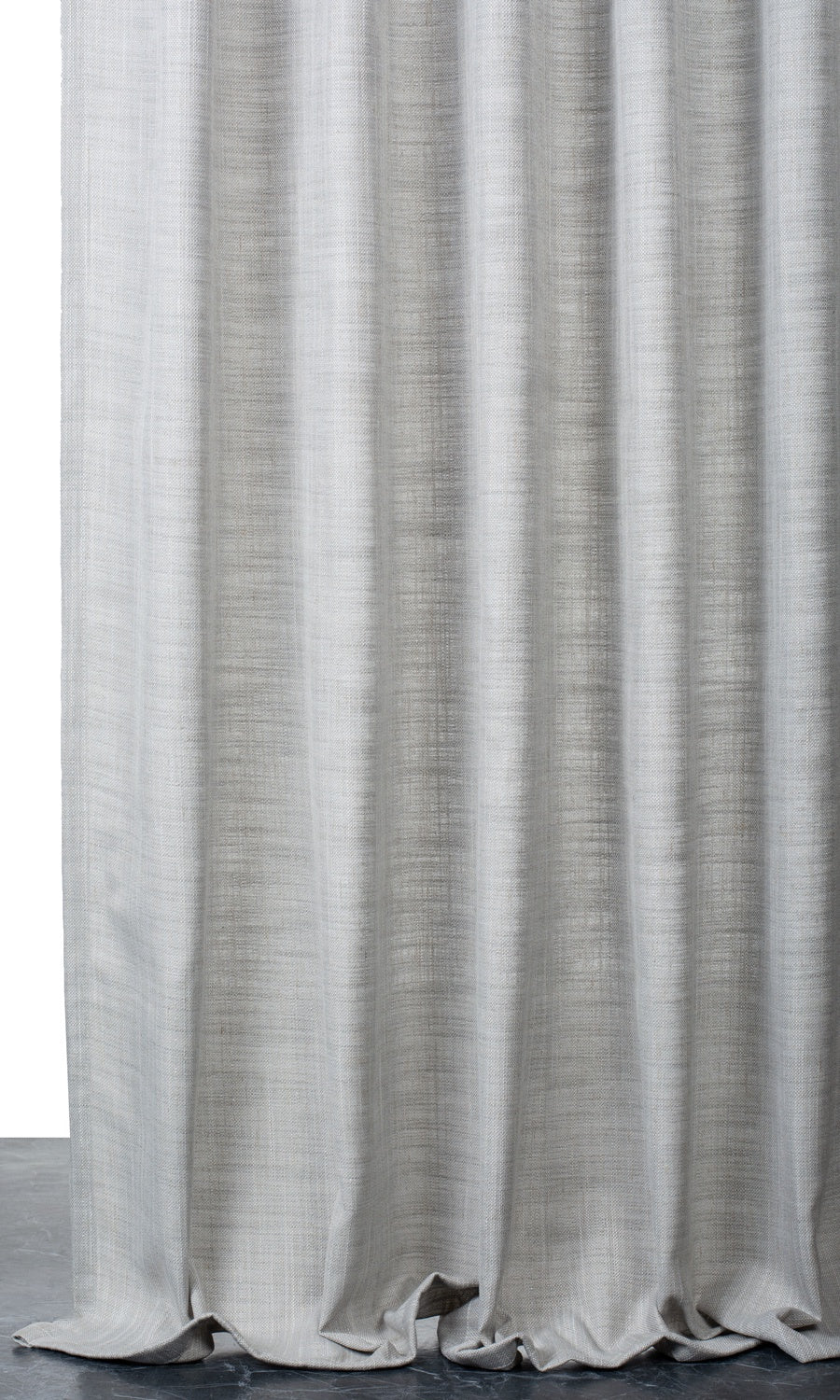 Plain Linen-Blend Window Treatments Fabric By the Metre (Gray)