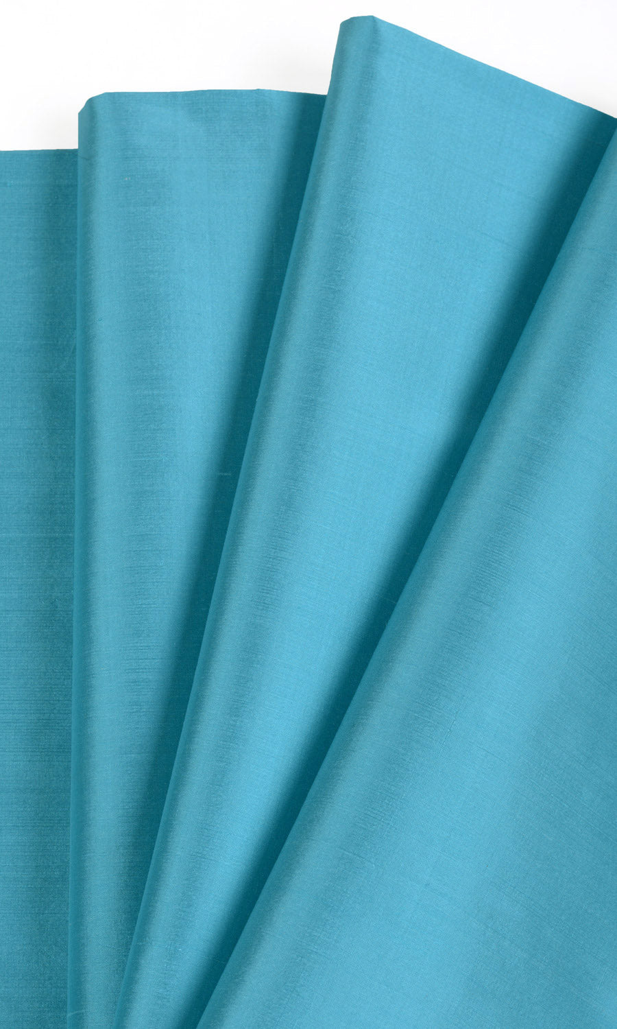 Shantung Silk Flat, Plain, Fake, Faux, European Relaxed Roman Blinds (Aqua Blue)