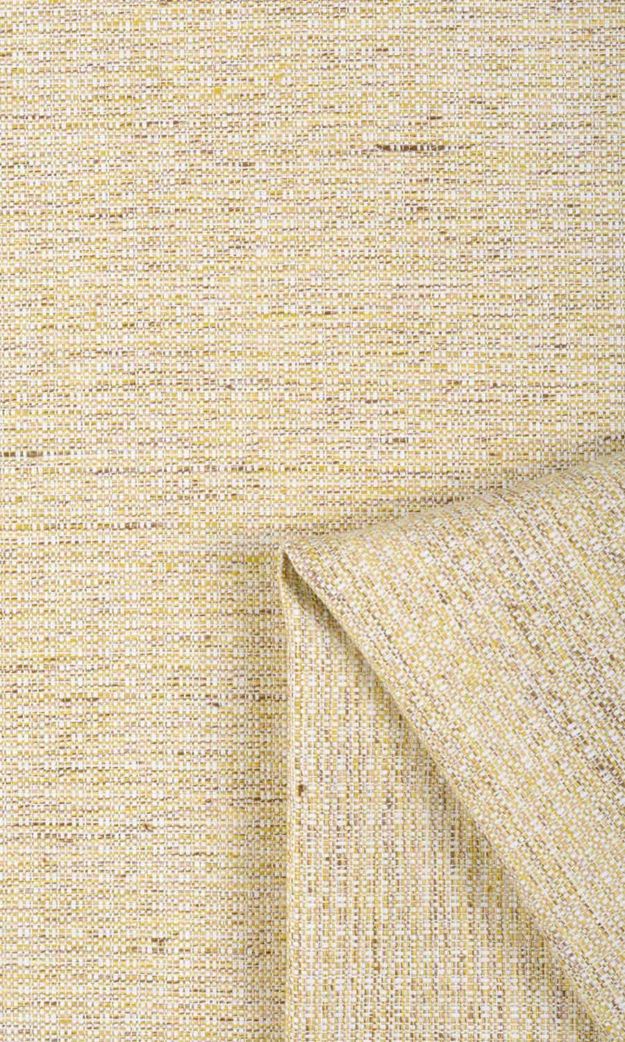 Textured Poly-Cotton Fabric By the Metre for Roman Blinds & Shades (Yellow)