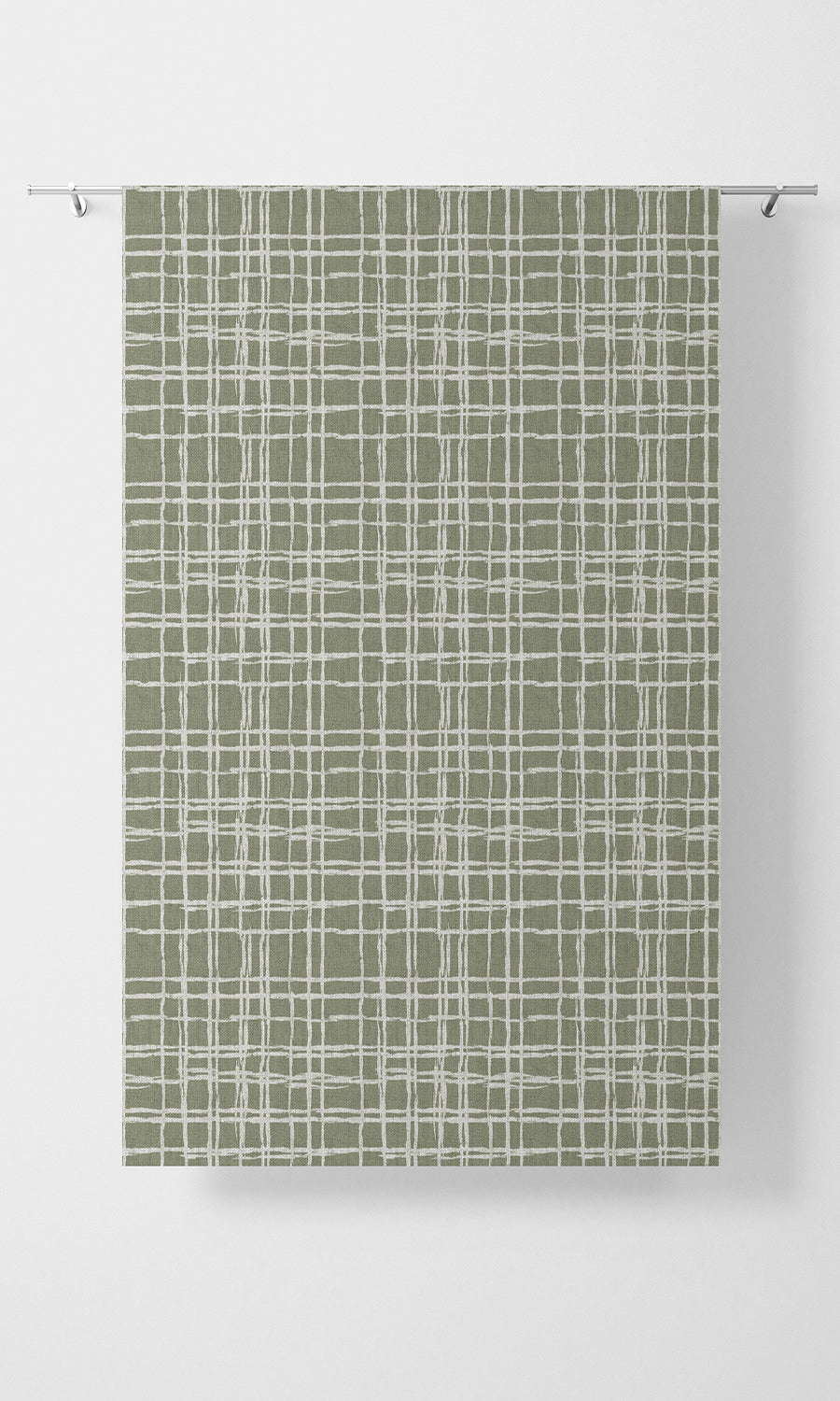 Modern Abstract Print Home Textile Fabric Material By the Metre (Green/ White)