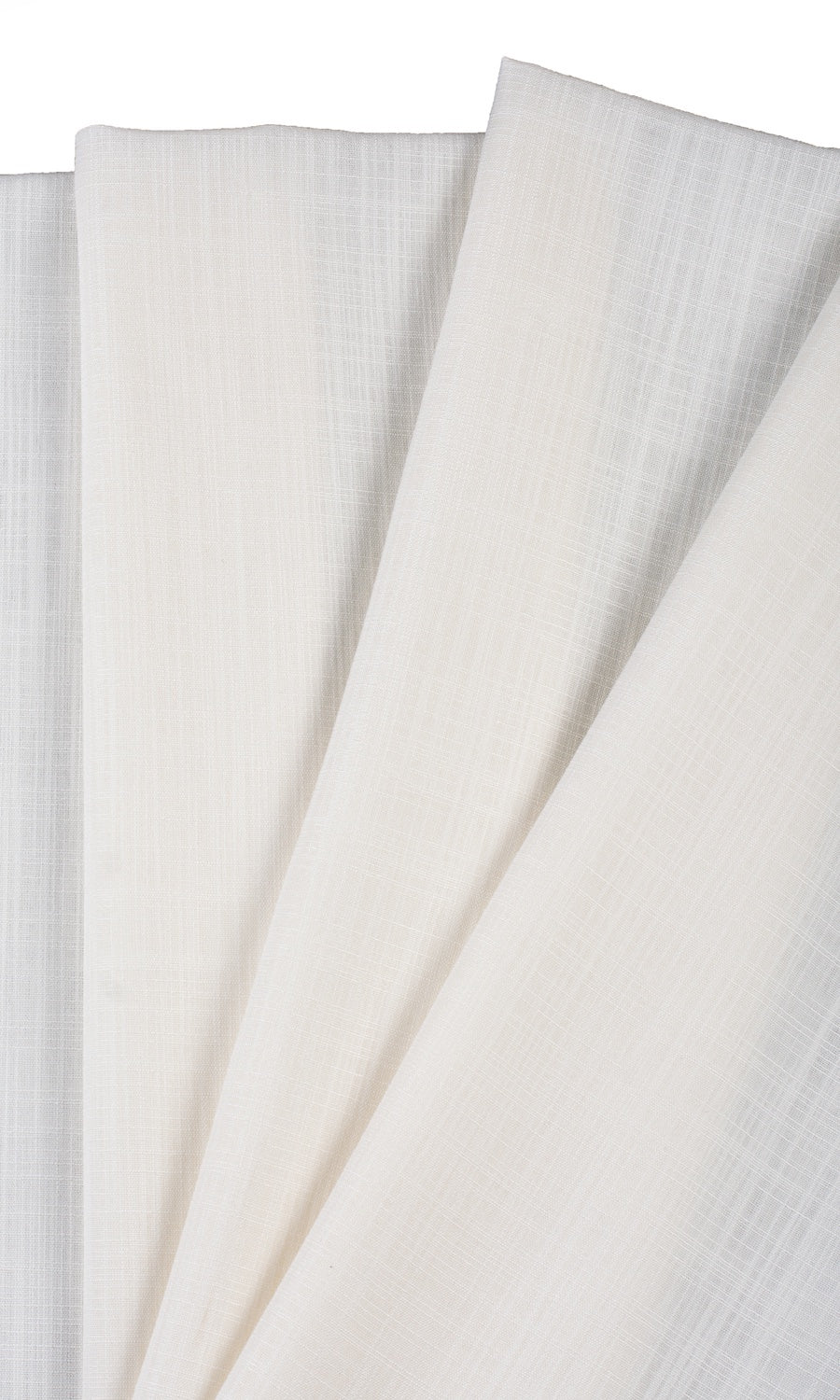 Linen-Texture Semi-Sheer Made-to-Measure Roman Blinds (Off-White)