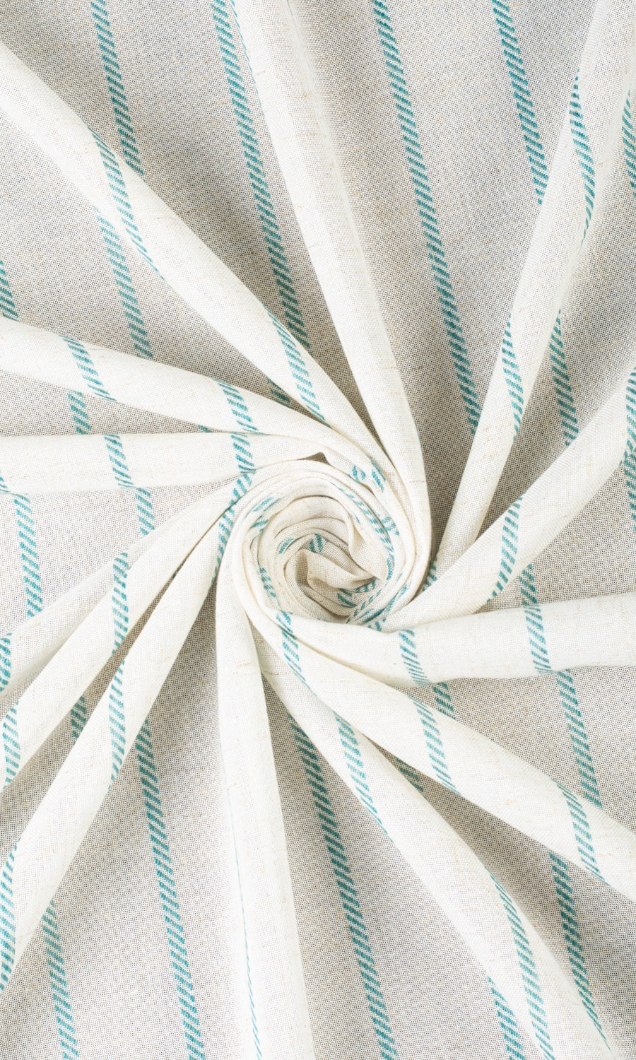 Striped Sheer Blinds (White/ Turquoise Blue) Extra Long Short Wide