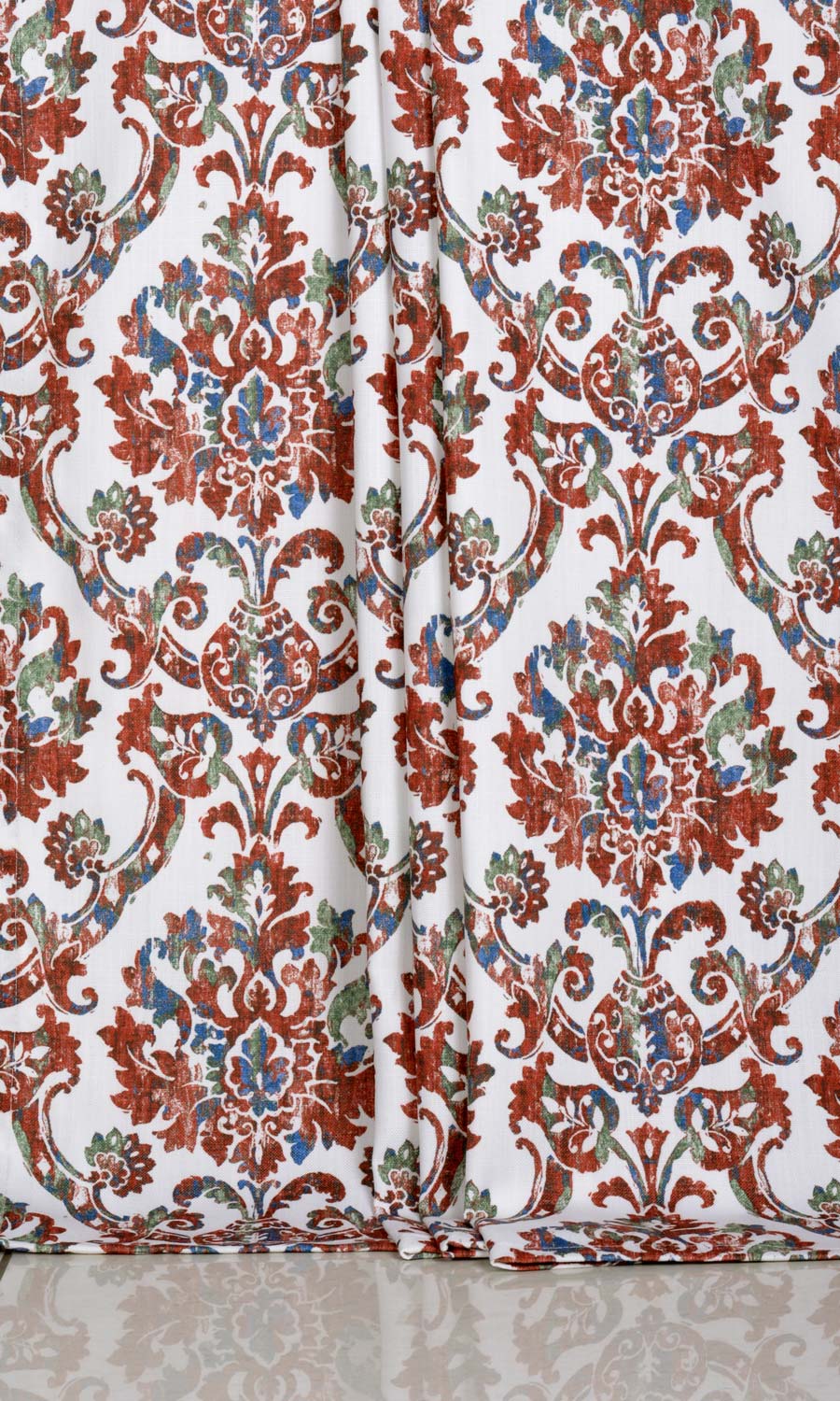 Damask Patterned Roman Blinds (Red/ Blue) for Living, Bedroom, Kitchen, Bathroom