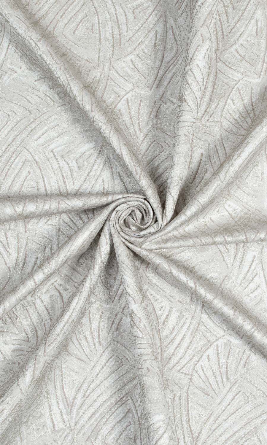 Self-Patterned Poly-Cotton Fabric Material By the Metre (White/ Cream)