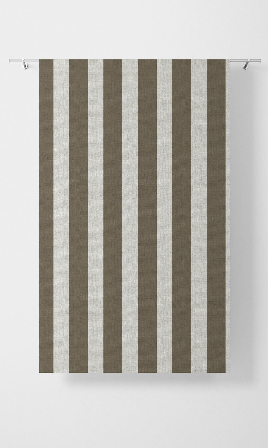 Striped Flat, Plain, Fake, Faux, European Relaxed Roman Blinds (Cedar Brown/ White)