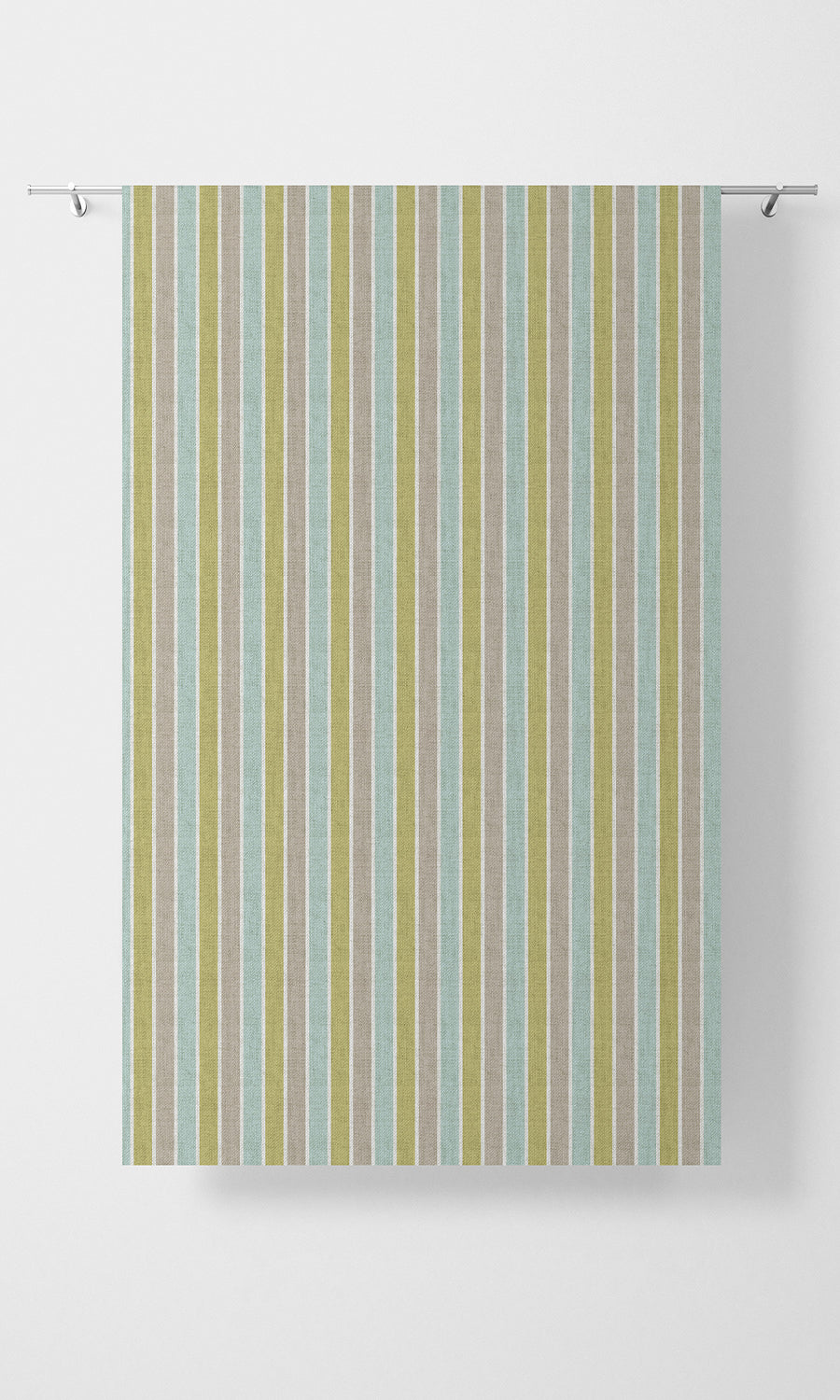 Striped Fabric Material By the Metre (Turquoise Blue/ Green)