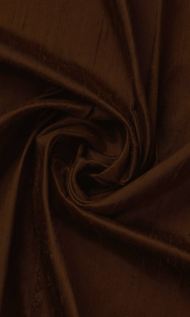Pure Silk Fabric Blinds (Brown)
