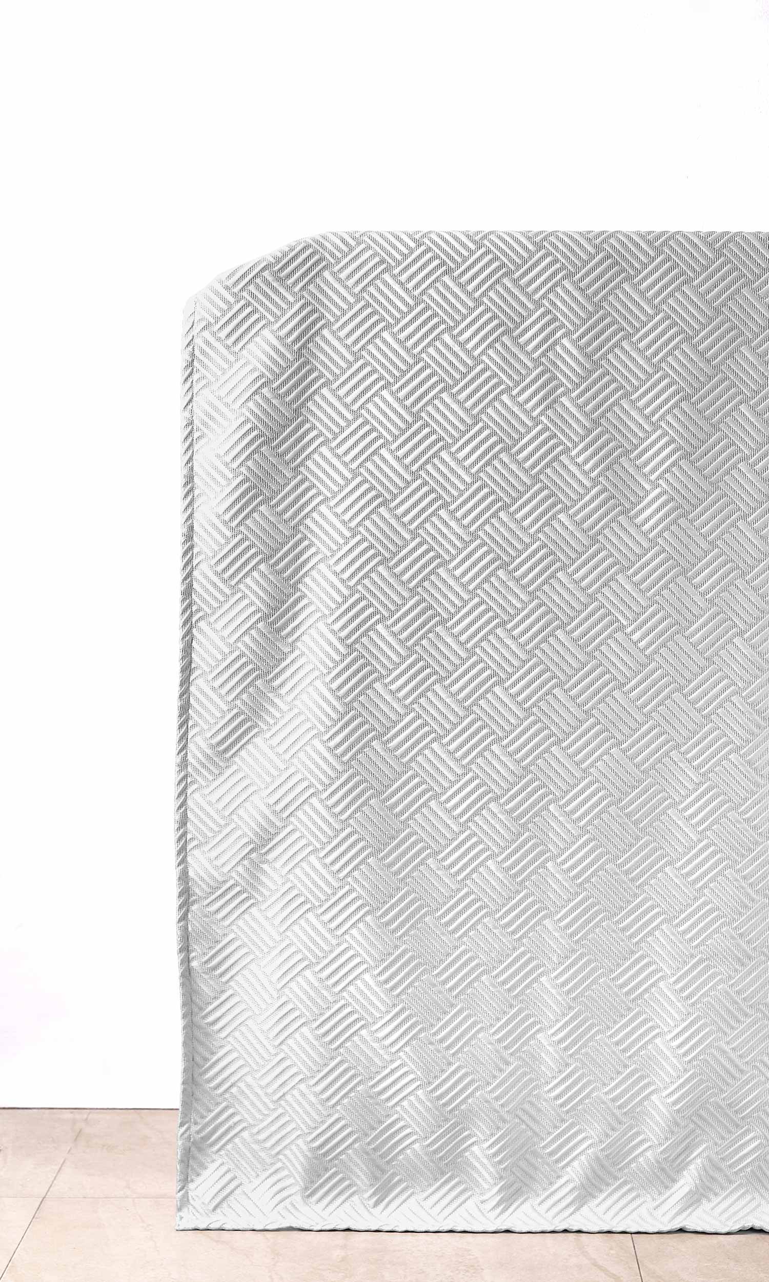Silk Blend Window Treatments Fabric By the Metre (Cotton White)