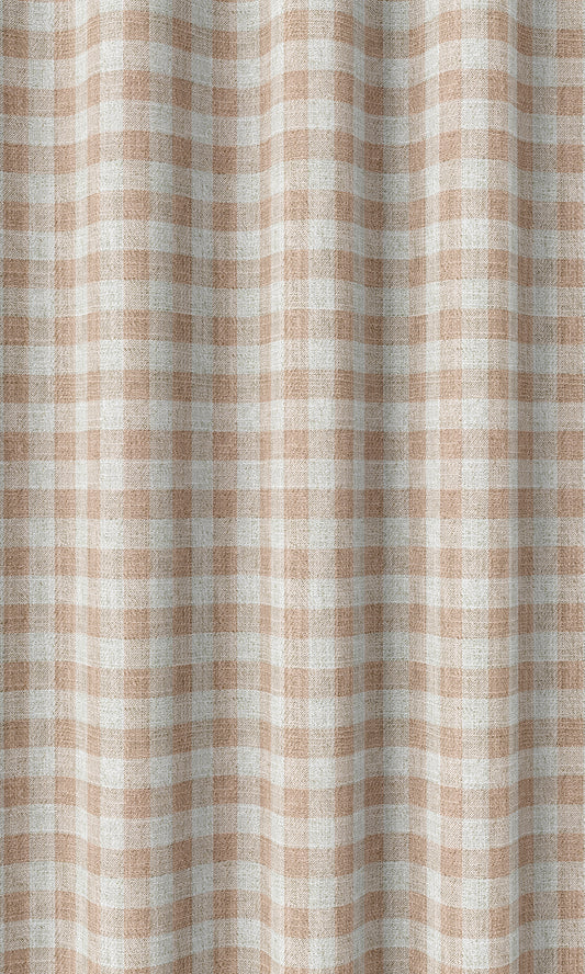 Check Patterned Home Décor Fabric Sample (Blush Pink/ White)