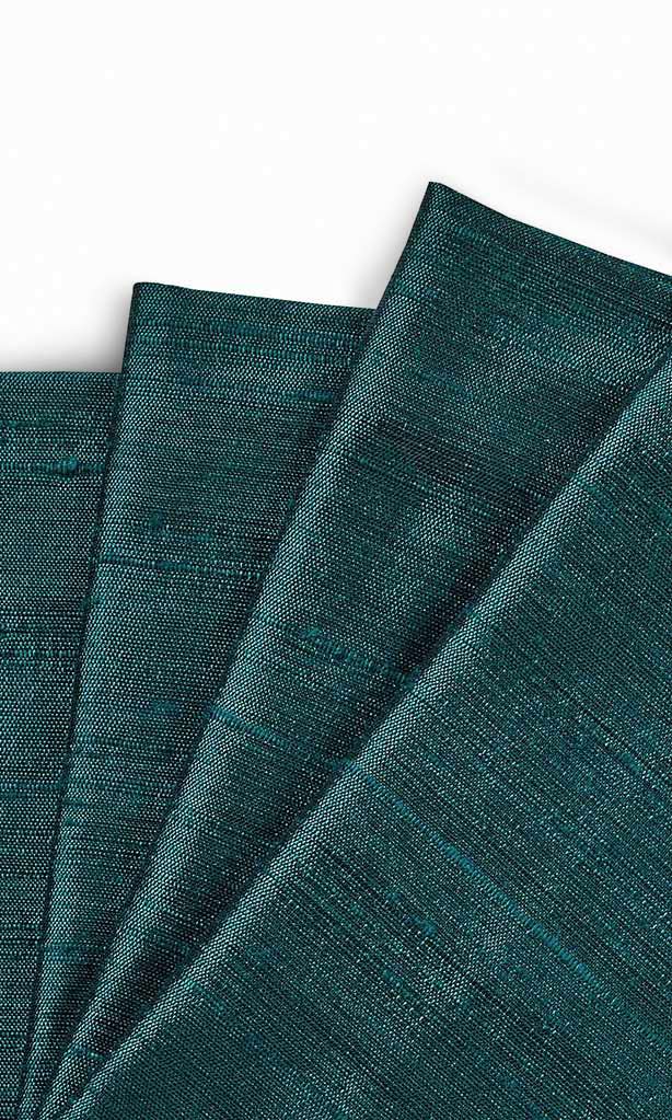 Dupioni Silk Window Treatments Fabric By the Metre (Ocean Blue)