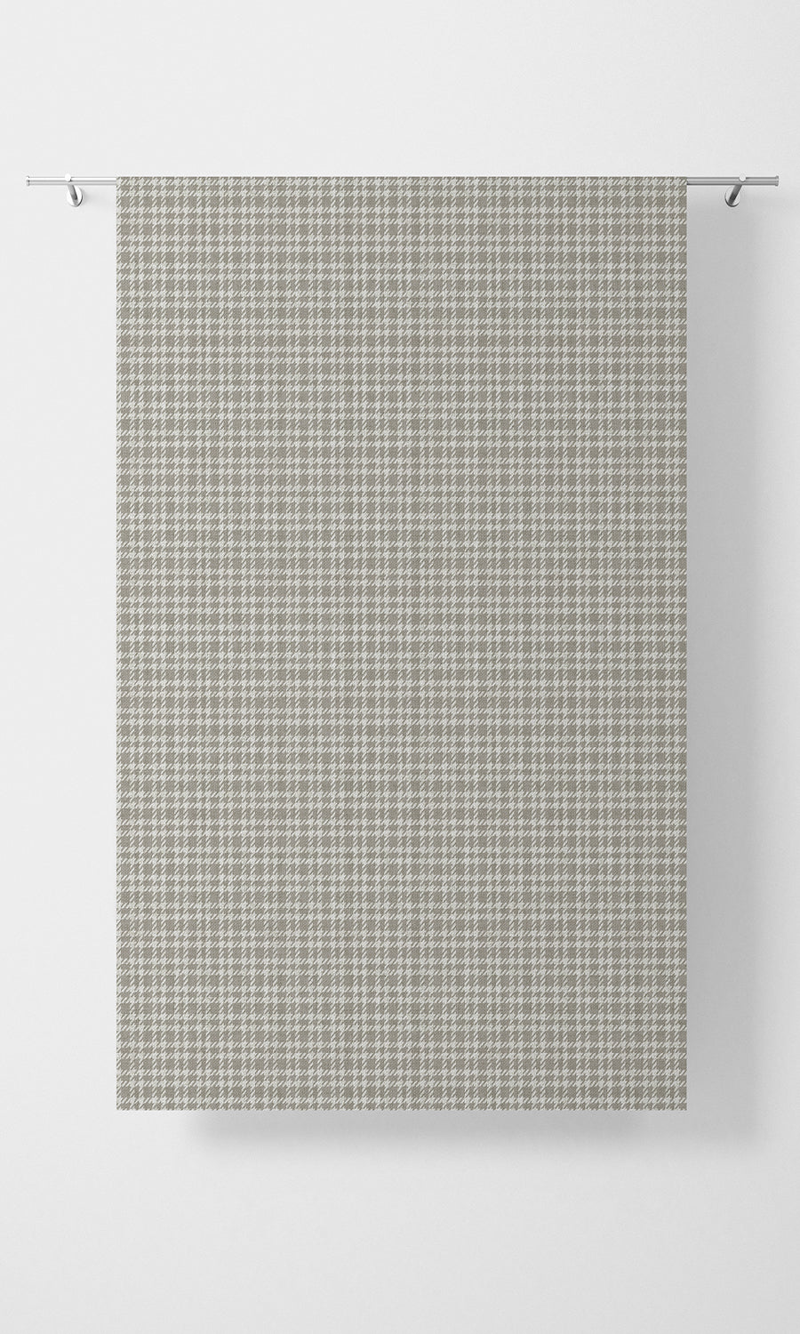 Check Patterned Home Textile Fabric Material Sample (Grey/ White)
