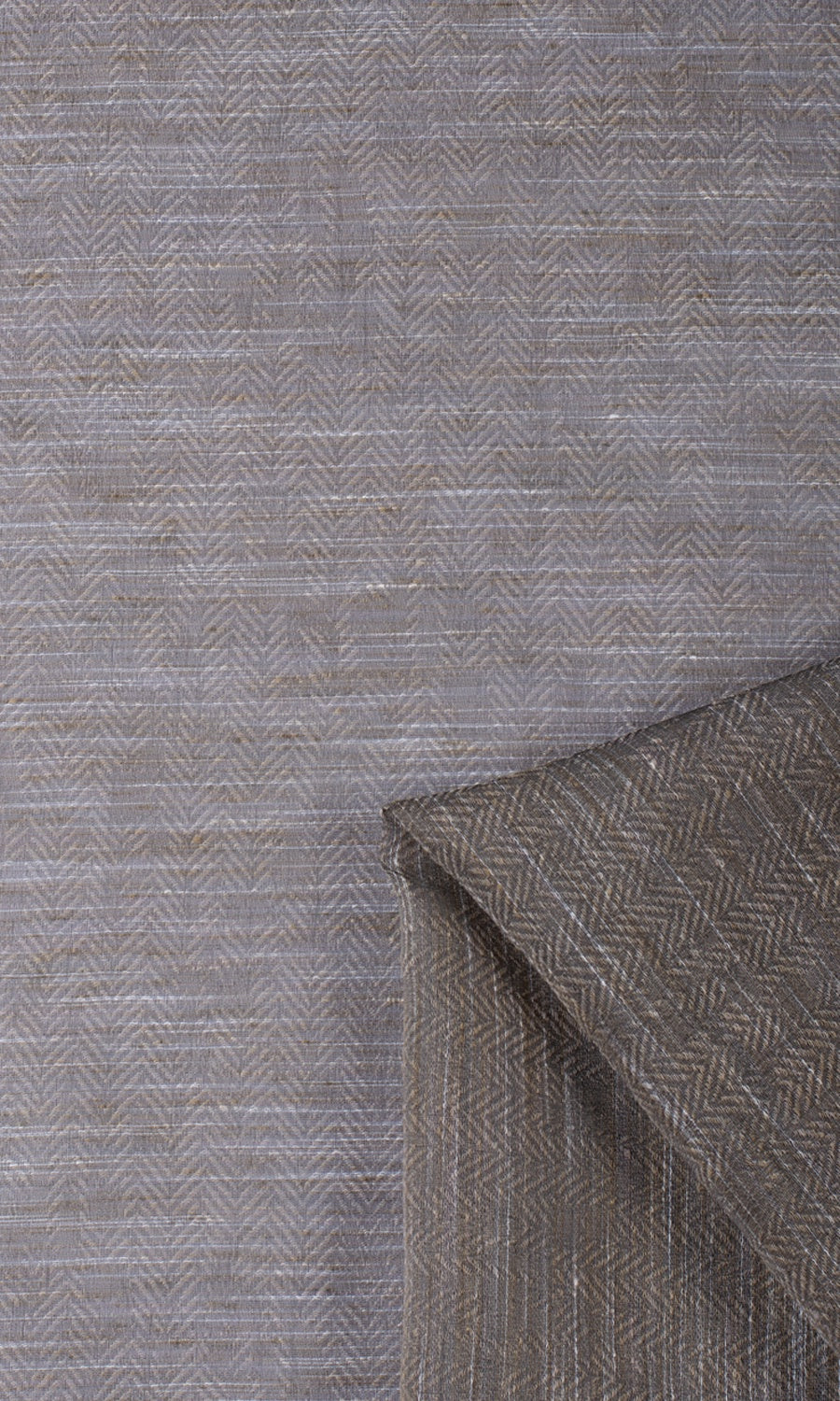 Herringbone Sheer Flat, Plain, Fake, Faux, European Relaxed Roman Blinds (Grey/ Coffee Brown)