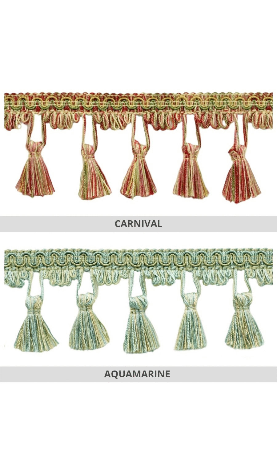 Window shades tassels and trims