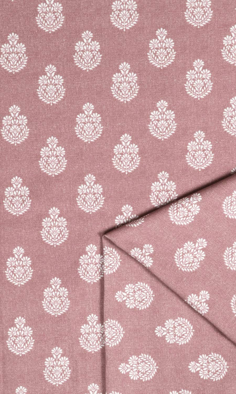 Floral Cotton Flat, Plain, Fake, Faux, European Relaxed Roman Blinds (Blush Red/ Pink)