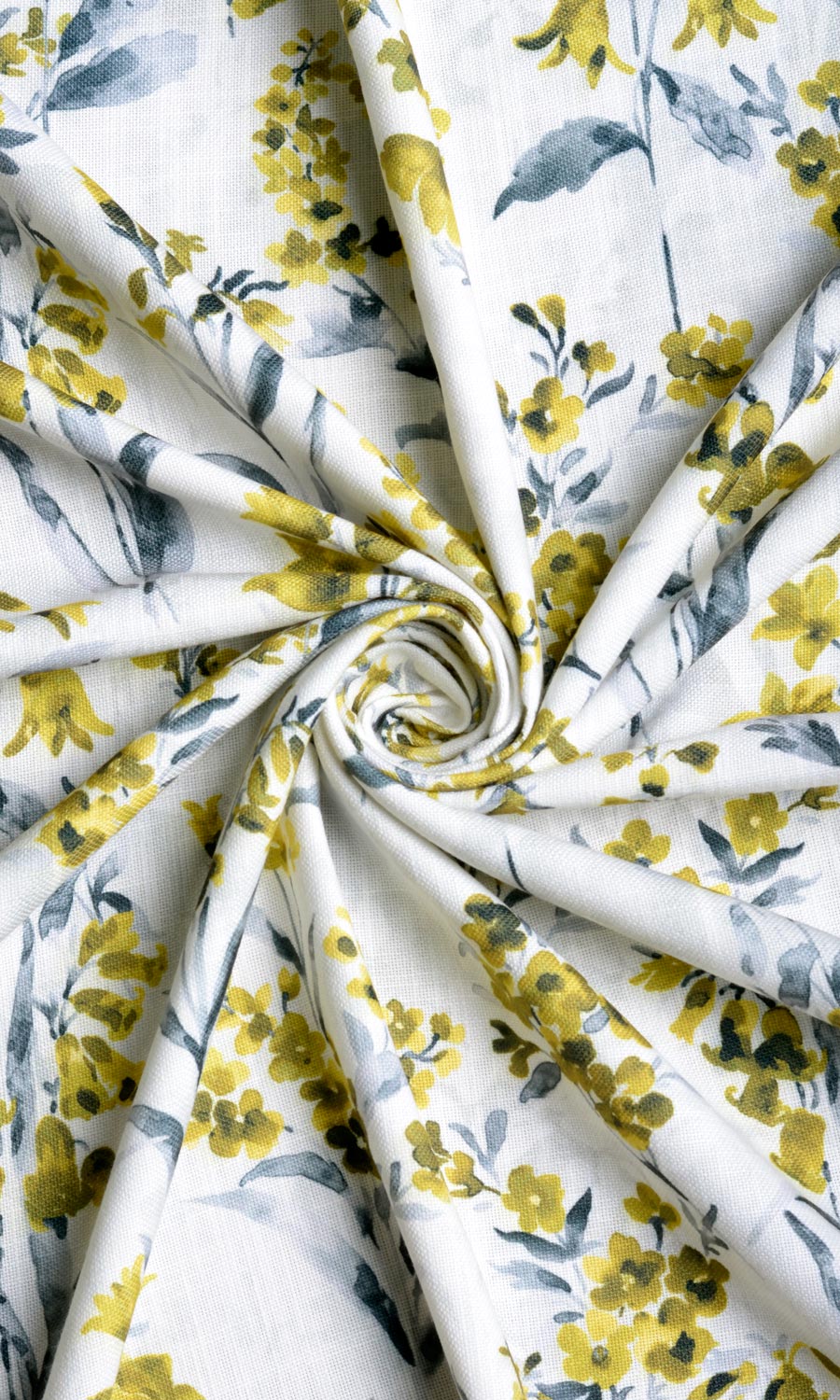 Floral Print Any Size Style Roman Blinds (Yellow/ Gray)